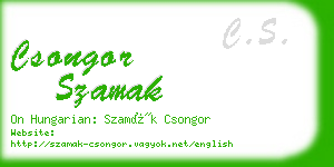 csongor szamak business card